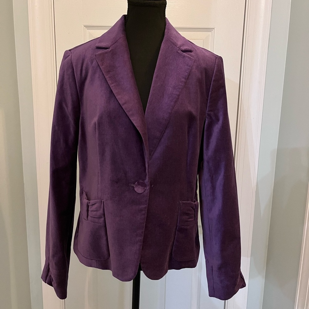 Apostrophe velvet Purple blazer